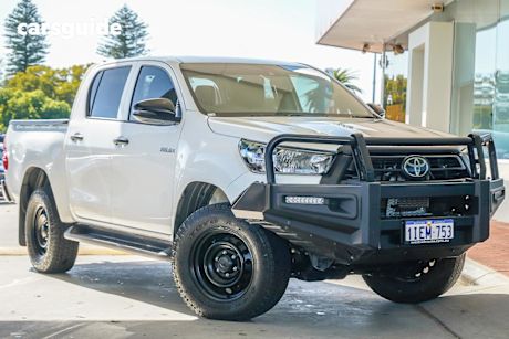 White 2023 Toyota Hilux Double Cab Pick Up Workmate (4X4)
