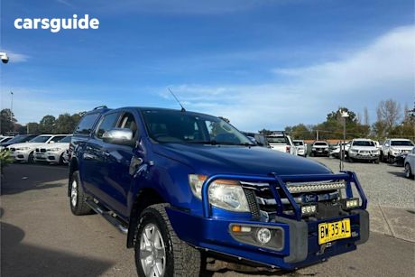 Blue 2013 Ford Ranger Dual Cab Utility XLT 3.2 (4X4)