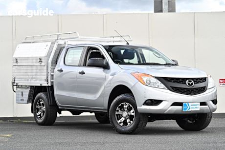 Silver 2014 Mazda BT-50 Dual Cab Chassis XT (4X4)