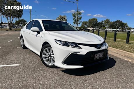 White 2021 Toyota Camry Sedan Ascent Hybrid