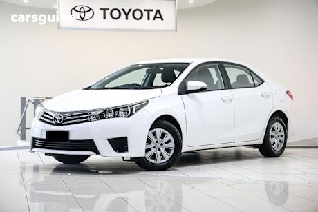 White 2015 Toyota Corolla Sedan ASCENT F
