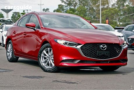 Red 2025 Mazda Mazda3 Sedan G20 PURE F