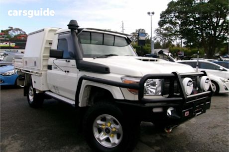 White 2020 Toyota Landcruiser Cab Chassis GXL (4X4)