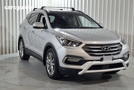 Silver 2017 Hyundai Santa FE Wagon Highlander Crdi (4X4)