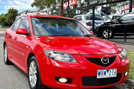 Red 2007 Mazda 3 Sedan Diesel