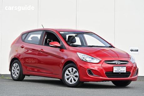 Red 2017 Hyundai Accent Hatchback Active