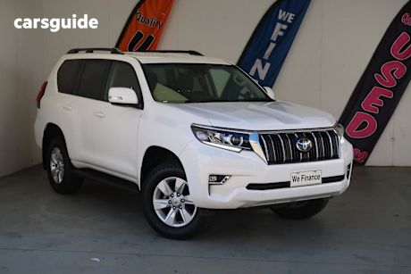 White 2022 Toyota Landcruiser Prado Wagon GXL Flat Tailgate