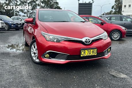 Red 2015 Toyota Corolla Hatchback Ascent Sport