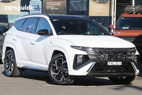 White 2025 Hyundai Tucson Wagon Premium N Line (awd)