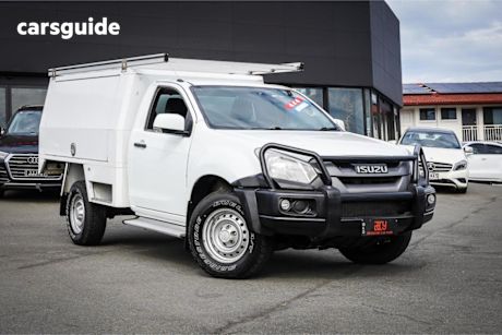 White 2019 Isuzu D-MAX Cab Chassis SX (4X4)