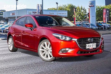 Red 2018 Mazda 3 Sedan SP25