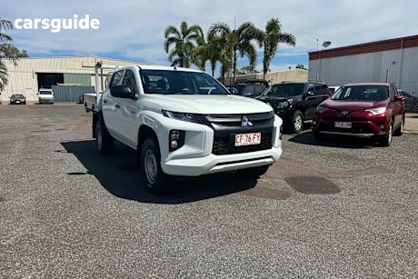 White 2021 Mitsubishi Triton Double Cab Chassis GLX (4X4)