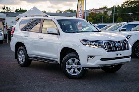 White 2022 Toyota Landcruiser Prado Wagon GXL Flat Tailgate
