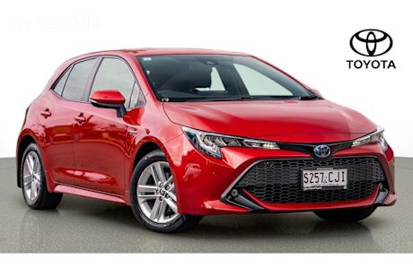 Red 2021 Toyota Corolla Hatch SX HYBRID F