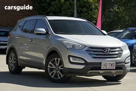 Silver 2014 Hyundai Santa FE Wagon Elite Crdi (4X4)