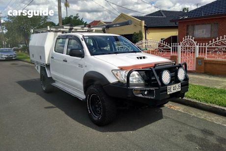 White 2009 Toyota Hilux Cab Chassis SR (4X4)