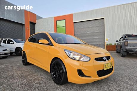 Yellow 2017 Hyundai Accent Hatchback Sport