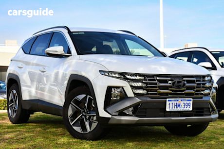 White 2024 Hyundai Tucson Wagon Elite Hybrid (fwd)
