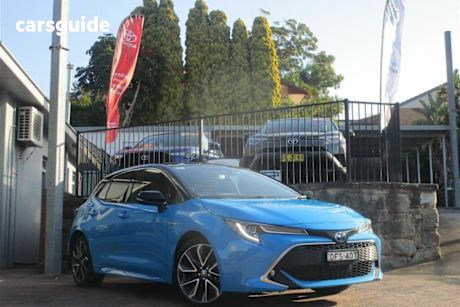 Blue 2023 Toyota Corolla Hatchback ZR TWO-Tone OPT Prem Paint HYB