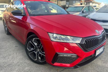 Red 2021 Skoda Octavia Sedan RS
