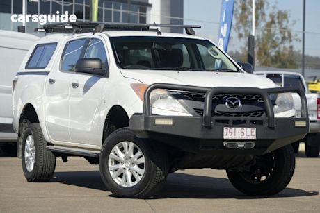White 2012 Mazda BT-50 Dual Cab Utility XT (4X4)
