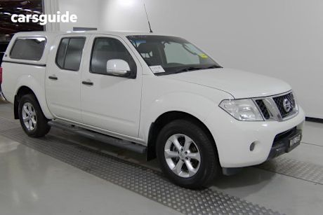 White 2013 Nissan Navara Ute Tray ST (4x2)