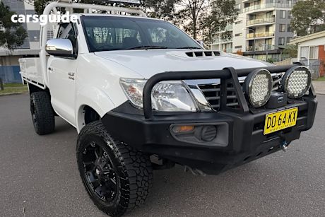 White 2012 Toyota Hilux Cab Chassis SR (4X4)