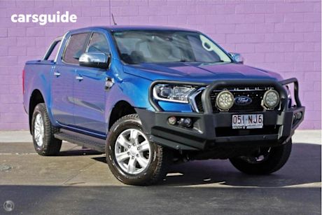 Blue 2020 Ford Ranger Ute Tray XLT 4X4
