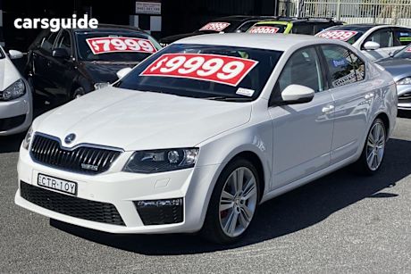 White 2013 Skoda Octavia Liftback RS 147 TSI