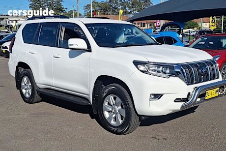 White 2021 Toyota Landcruiser Prado Wagon GXL Flat Tailgate