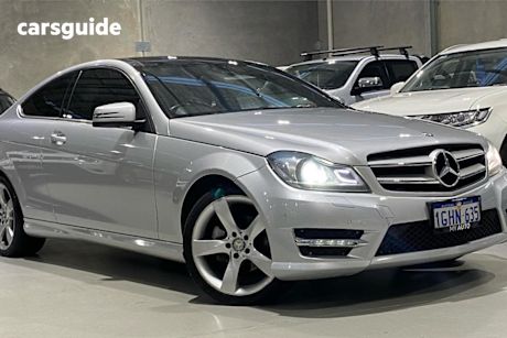 Silver 2013 Mercedes-Benz C180 Coupe