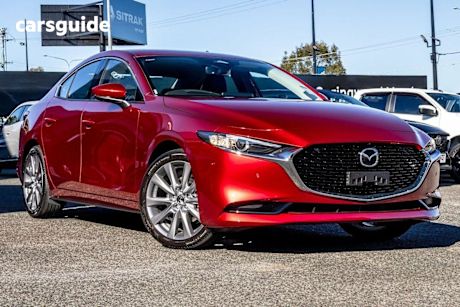 Red 2025 Mazda 3 Sedan G20 Touring Vision