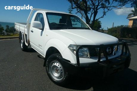 White 2012 Nissan Navara Cab Chassis DX (4X4)