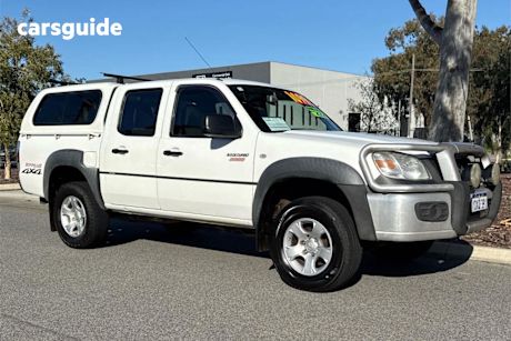 White 2011 Mazda BT-50 Dual Cab Pick-up Boss B3000 DX (4X4)