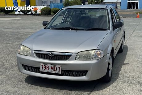 Silver 1999 Mazda 323 Sedan Protege