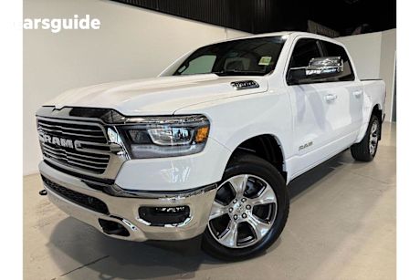 White 2024 Ram 1500 Crew Cab Utility Laramie (W/Sunroof) Mhev