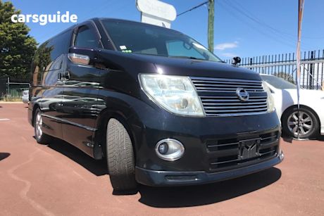 Black 2007 Nissan Elgrand Wagon Highway Star Luxury 8 Seater
