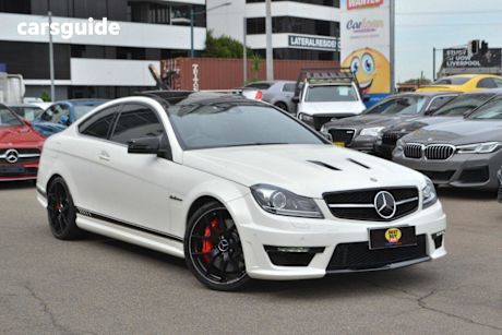 White 2014 Mercedes-Benz C63 Coupe AMG Edition 507