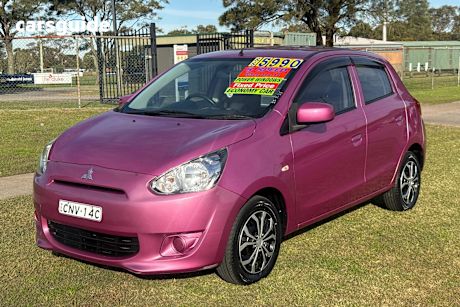 Blue 2013 Mitsubishi Mirage Hatchback ES