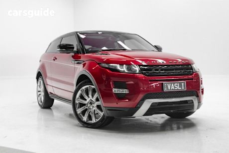 Red 2012 Land Rover Range Rover Evoque Coupe SI4 Dynamic