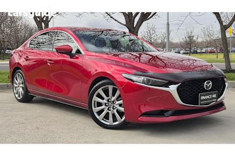Red 2019 Mazda Mazda3 Sedan G25 ASTINA F