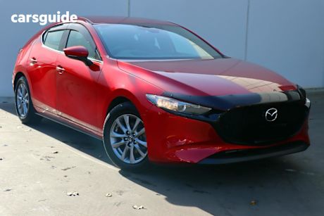 Red 2020 Mazda 3 Hatchback G20 Pure