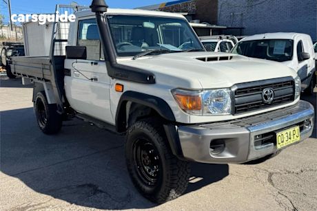 White 2018 Toyota Landcruiser Cab Chassis Workmate (4X4)