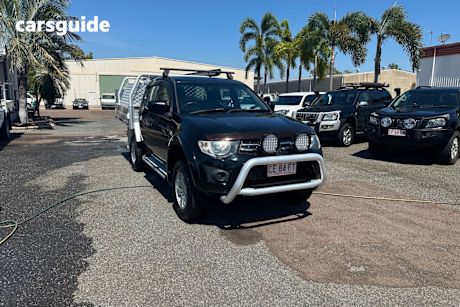 Black 2015 Mitsubishi Triton Double Cab Utility GLX (4X4)