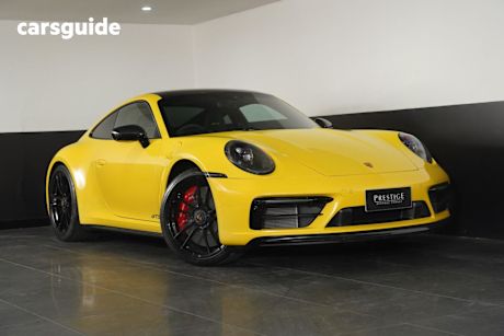 Yellow 2022 Porsche 911 Coupe Carrera GTS