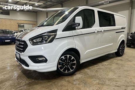 White 2024 Ford Transit Custom Dual Cab Van Sport Dciv (lwb)