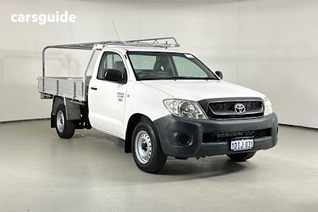 White 2010 Toyota Hilux Cab Chassis Workmate