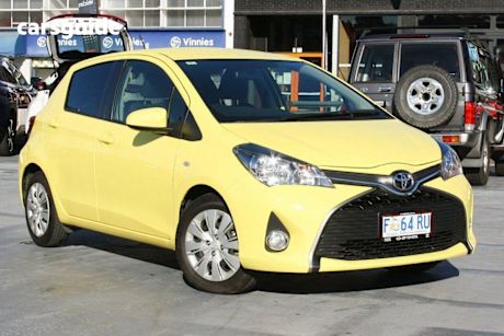 Yellow 2016 Toyota Yaris Hatchback SX