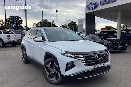 White 2022 Hyundai Tucson Wagon Highlander (fwd)