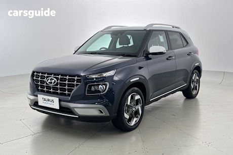Blue 2022 Hyundai Venue Wagon Elite (black) Sunroof